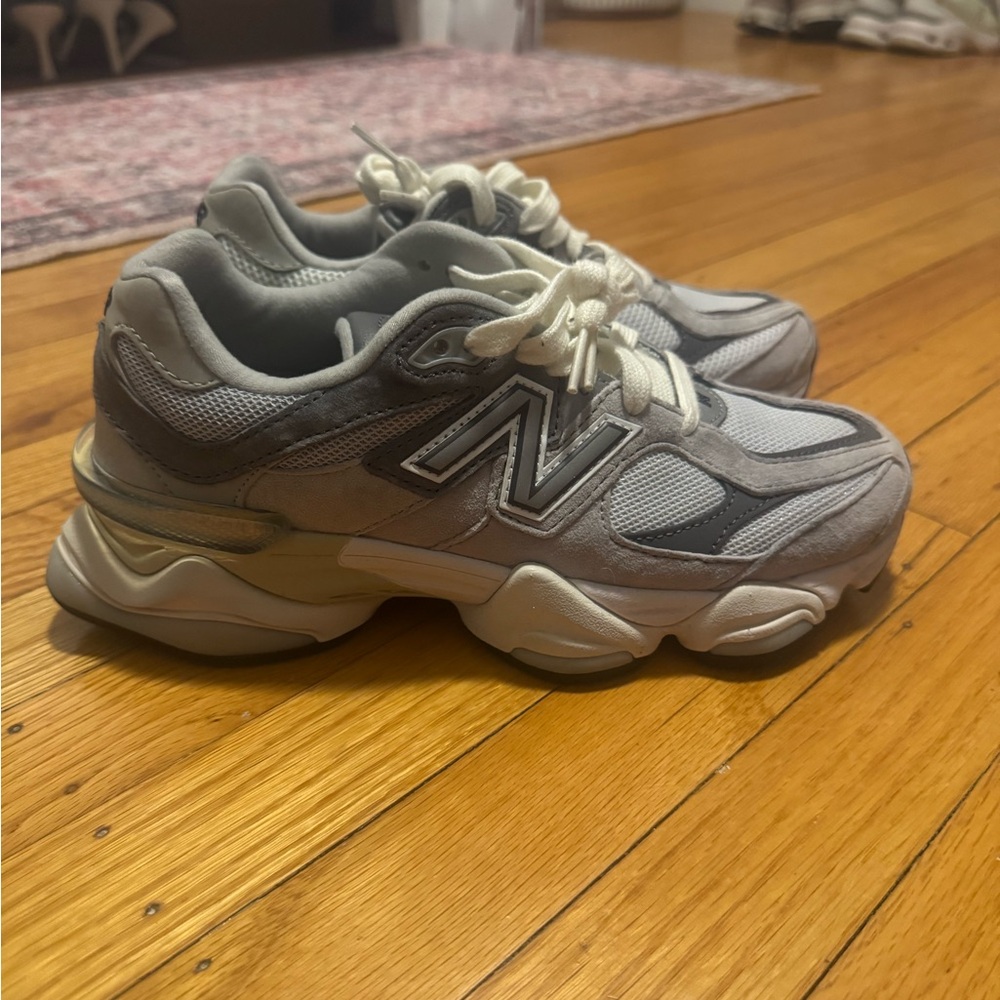 New Balance Gray and White Athletic Shoes